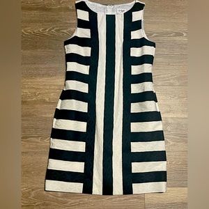Black and white stripe dress with pockets size 8 J. Taylor